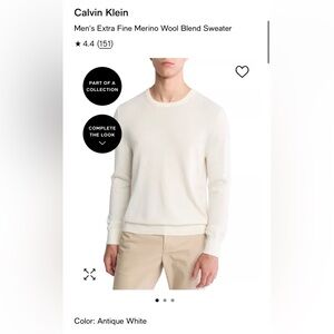 Calvin Klein Men's Extra Fine Merino Wool Blend Sweater